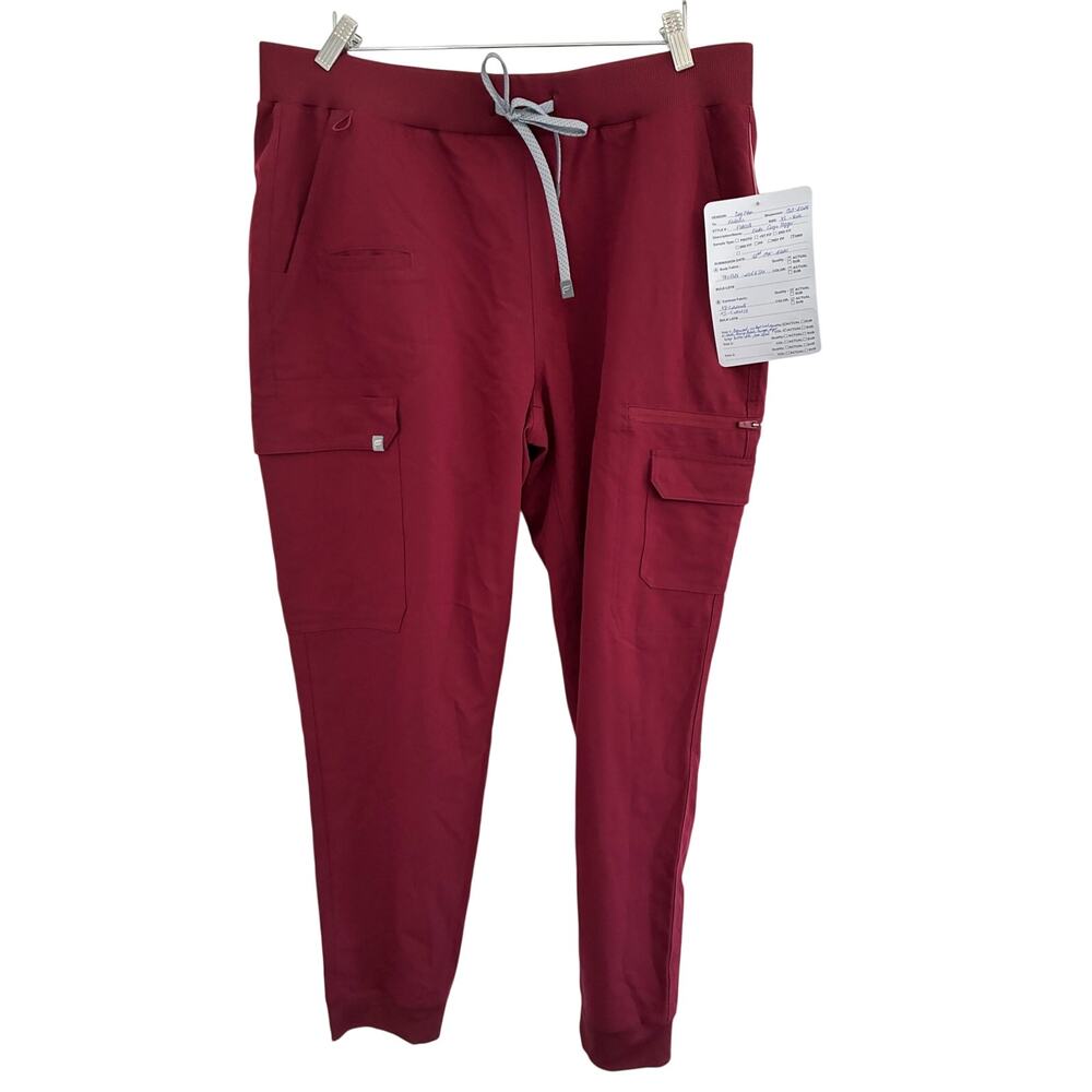 NWT Fabletics Womens XL Evoke Cargo Jogger XL Wine READ